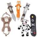 Frisco Branded Pack - Frisco Forest Friends Stuffing-Free Skinny Plush Squeaky Dog Toy, 3 count + 3 other items