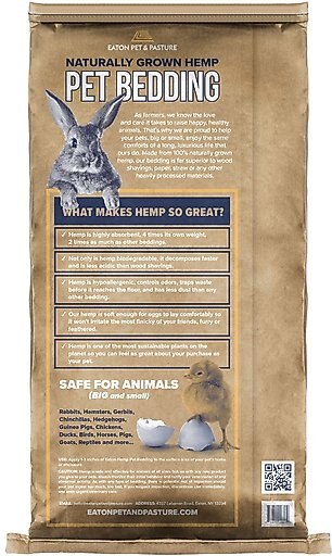 Eaton Pet & Pasture Naturally Grown Hemp Small Pet Bedding, 8.5-lb bag