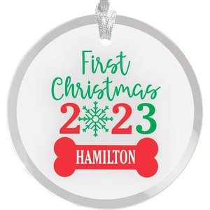Frisco "First Christmas" Round Shaped Personalized Ornament