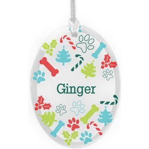 Frisco "Holiday Frenzy" Oval Shaped Personalized Ornament