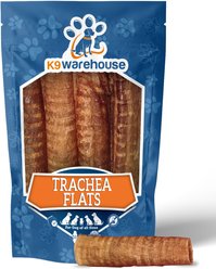 K9warehouse Trachea Flats Beef Flavored Dog Chews, 12 count