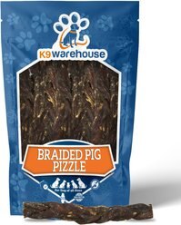 K9warehouse Pig Pizzle Pork Flavored Dog Chews, 6 count