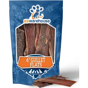 K9warehouse Gullet Flats 6-inch Beef Flavored Dog Chews, 12 count