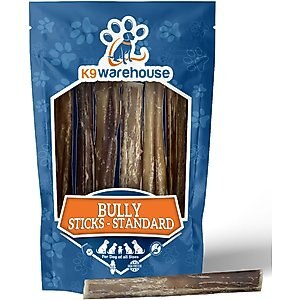 K9warehouse Standard 6-inch Bully Sticks Dog Treats, 12 count