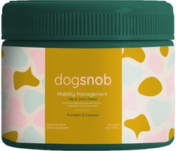 Dogsnob ZOOMIES Mobility Hip & Joint Pumpkin & Coconut Flavored Chews Supplement for Dogs, 80 count
