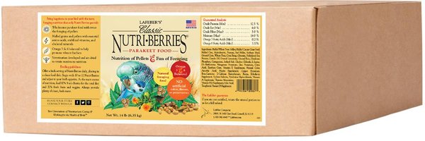Lafeber Classic Nutri-Berries Parakeet Food, 14-lb tub slide 1 of 6
