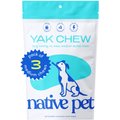 Native Pet Medium Natural Gluten-Free & Lactose-Free Yak Cheese Flavored Dental Dog Chew Treat, 8-oz bag, 3 count
