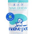 Native Pet Small Natural Gluten-Free & Lactose-Free Yak Cheese Flavored Dental Chews for Dogs, 7-oz bag, 5 count