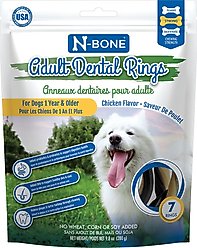 N-Bone Dental Ring Chicken Flavor Dog Treats, 9.8-oz bag