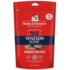 Stella & Chewy's Venison Blend Dinner Patties Freeze-Dried Raw Dog Food, 5.5-oz bag