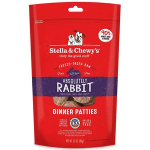 Stella & Chewy's Absolutely Rabbit Dinner Patties Freeze-Dried Raw Dog Food, 5.5-oz bag