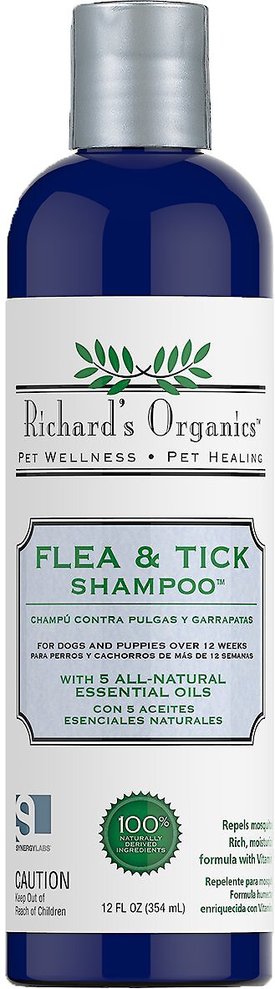 RICHARD'S ORGANICS Flea & Tick Shampoo, 12-oz bottle - Chewy.com