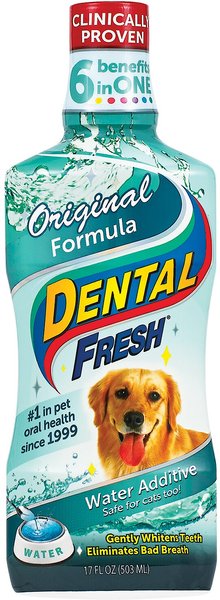 Dental Fresh Original Formula Dog & Cat Dental Water Additive, 17-oz bottle slide 1 of 8