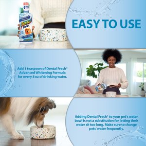 Dental Fresh Advanced Whitening Dog Dental Water Additive, 17-oz bottle