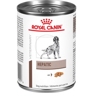 Royal Canin Veterinary Diet Adult Hepatic Loaf Canned Dog Food, 14.4-oz, case of 24