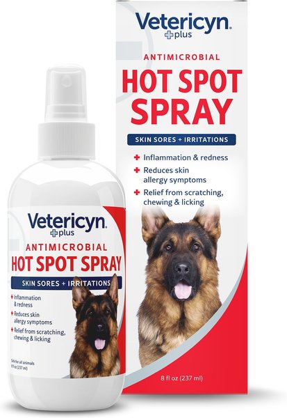 Vetericyn Plus Antimicrobial Hot Spot Spray for Dogs Cats Small Pets