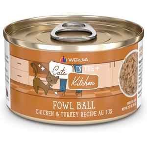 Weruva Cats In The Kitchen Fowl Ball Chicken & Turkey Au Jus Grain-free 