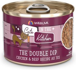 Weruva Cats in the Kitchen The Double Dip Chicken & Beef Au Jus Grain-Free Canned Cat Food, 3.2-oz, case of 24