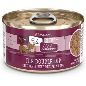 Weruva Cats in the Kitchen The Double Dip Chicken & Beef Au Jus Grain-Free Canned Cat Food, 6-oz, case of 24