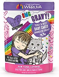 BFF Tuna & Beef Baby Cakes Dinner in Gravy Wet Cat Food Pouches, 3-oz, case of 12