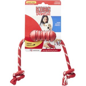 KONG Dental with Rope Dog Toy, Small