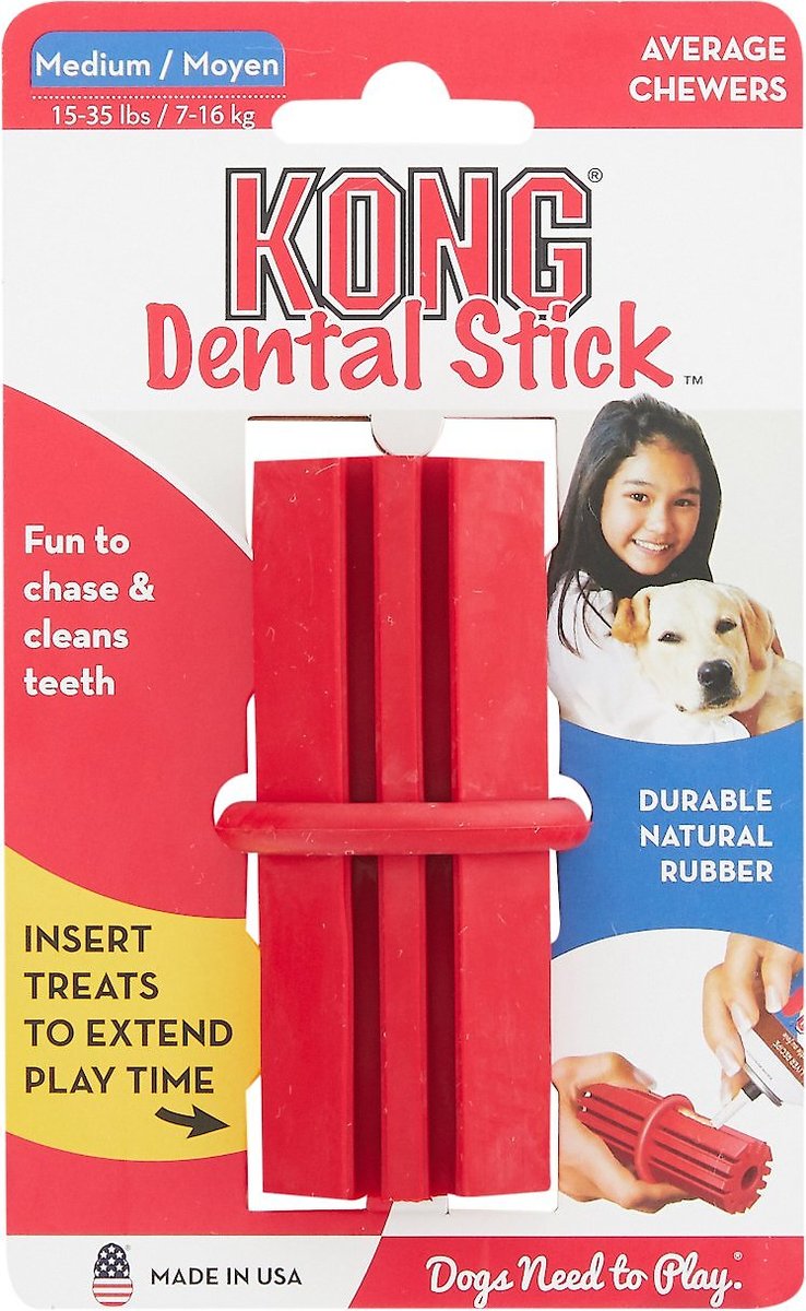 KONG Dental Stick Dog Toy, Medium