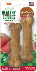 Nylabone Healthy Edibles Roast Beef Flavor Chew Dog Treats, 2 count, X-Small/Petite