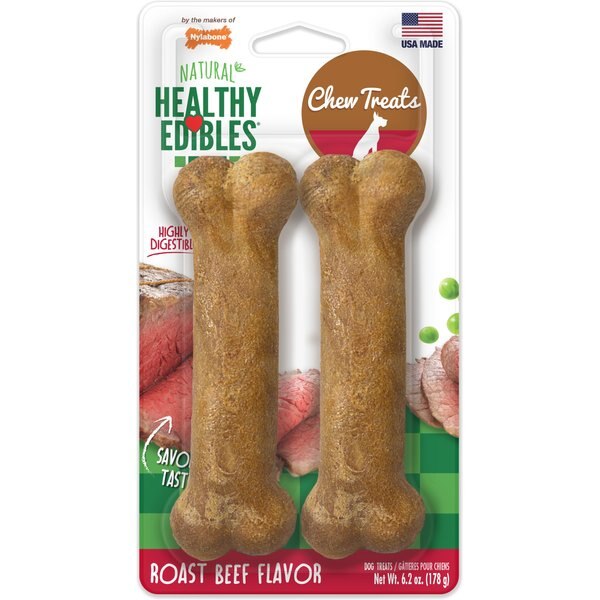 Nylabone Healthy Edibles Peanut Butter Flavor Pack Dog Chews