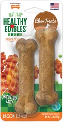 Nylabone Healthy Edibles All-Natural Long Lasting Bacon Flavor Chews Dog Treats, 2 count, X-Small/Petite