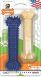 Nylabone Dental Chew & Flexi Bone Combo Pack Dog Chew Toys, Twin Pack, Chicken, Medium slide 1 of 9