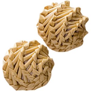 KONG Naturals Straw Balls Cat Toy, Straw Balls, 2-pack