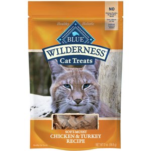 Blue Buffalo Wilderness Chicken & Turkey Grain-Free Cat Treats, 2-oz bag