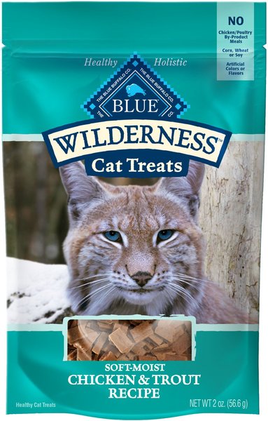 Blue Buffalo Wilderness Chicken & Trout Grain-Free Cat Treats, 2-oz bag slide 1 of 6