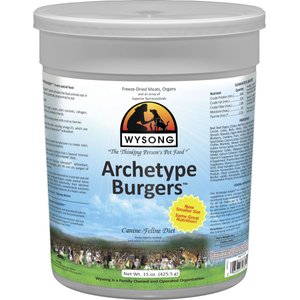 Wysong Archetype Burgers Freeze-Dried Raw Dog & Cat Food, 15-oz canister
