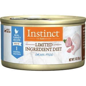 Instinct Limited Ingredient Diet Grain-Free Pate Real Turkey Recipe Natural Wet Canned Cat Food, 3-oz, case of 24