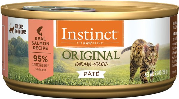 Instinct Original Grain-Free Pate Real Salmon Recipe Wet Canned Cat Food, 5.5-oz, case of 12 slide 1 of 10
