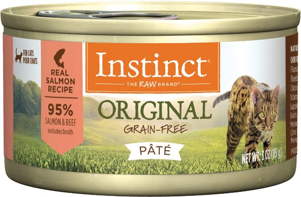 Instinct Original Grain-Free Pate Real Salmon Recipe Wet Canned Cat Food, 3-oz, case of 24 slide 1 of 11