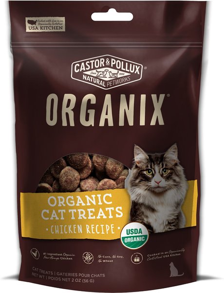 CASTOR POLLUX Organix Chicken Flavor Organic Cat Treats 2 oz