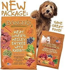Evanger's Meat Lover's Medley with Rabbit Grain-Free Dry Dog Food, 4.4-lb bag slide 2 of 3