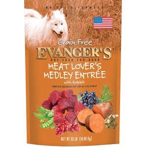 Evanger's Meat Lover's Medley with Rabbit Grain-Free Dry Dog Food, 33-lb bag
