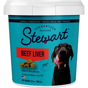 Stewart Beef Liver Freeze-Dried Raw Dog Treats, 14-oz tub