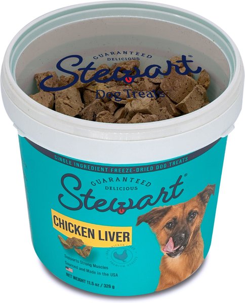 Stewart Chicken Liver Single Ingredient Freeze-Dried Dog Treats