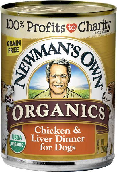 Newman's Own Organics Grain-Free 95% Chicken & Liver Dinner Canned Dog Food, 12.7-oz, case of 12 slide 1 of 4