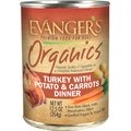 Evanger's Organics Turkey with Potato & Carrots Dinner Grain-Free Canned Dog Food, 12.5-oz, case of 12