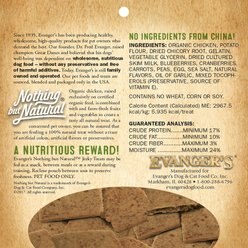 Evanger's Nothing But Natural Organic Chicken with Fruits & Vegetables Jerky Dog Treats, 4.5-oz bag slide 2 of 5