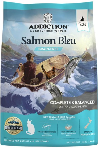 Addiction Grain-Free Salmon Bleu Dry Cat Food, 4-lb bag slide 1 of 9