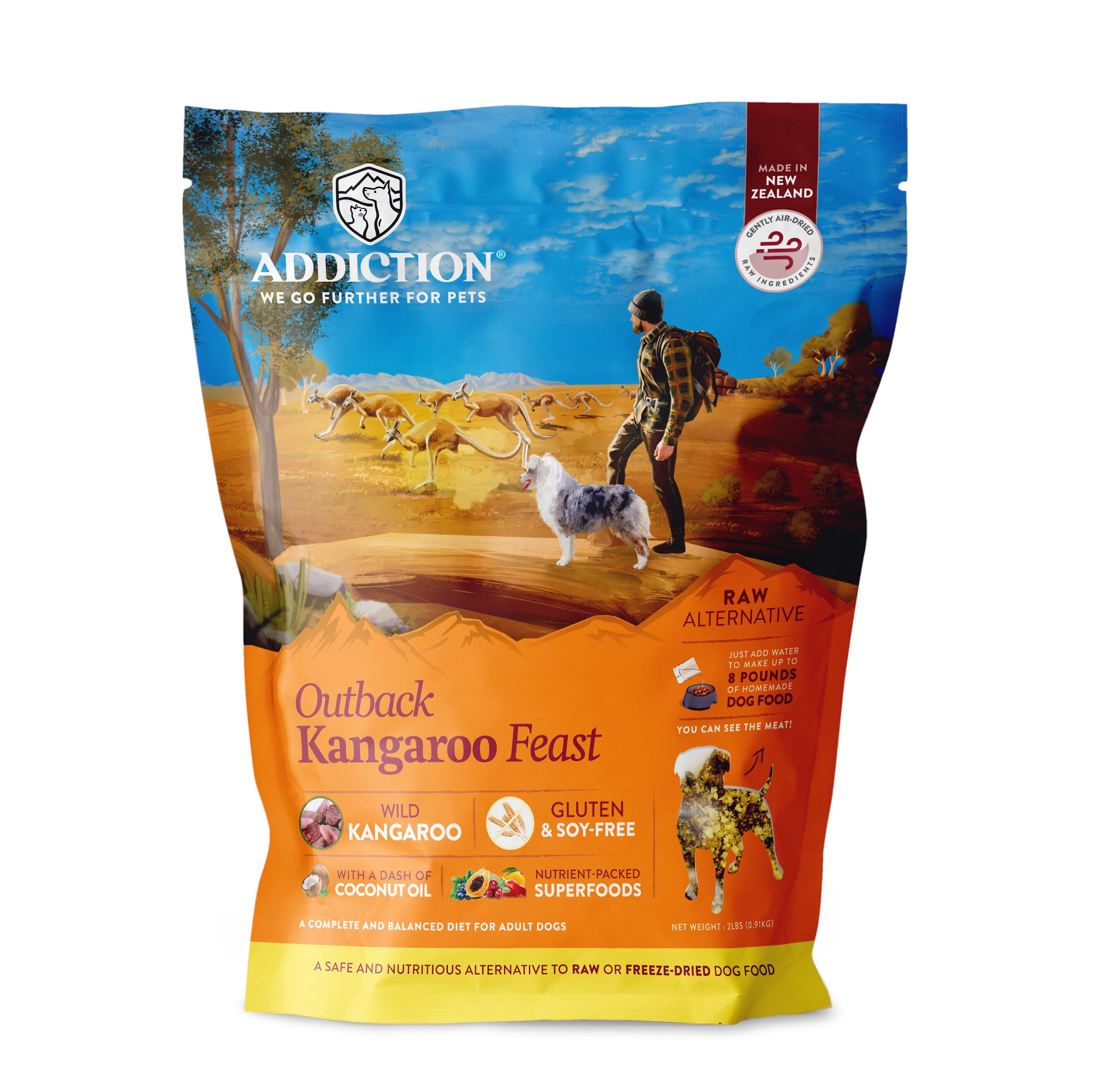 ADDICTION Outback Kangaroo Feast Raw Dehydrated Dog Food Customer