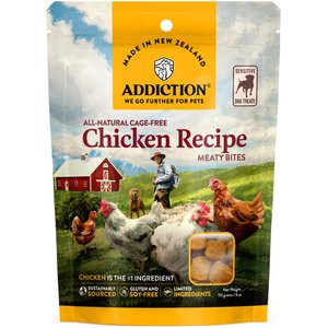 Addiction Meaty Bites Chicken Grain-Free Dog Treats, 4-oz bag