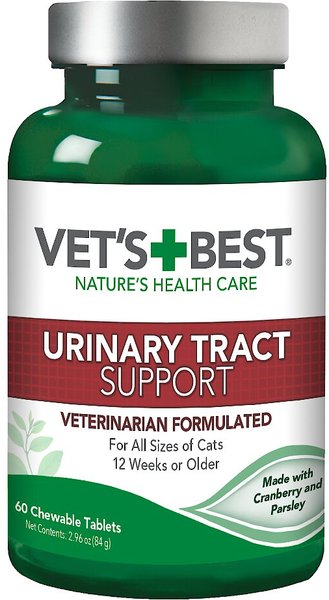 Vet's Best Chewable Tablets Urinary Supplement for Cats, 60 count slide 1 of 9