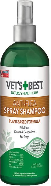 Vet's Best Anti-Flea Easy Spray Shampoo for Dogs, 16-oz bottle slide 1 of 6